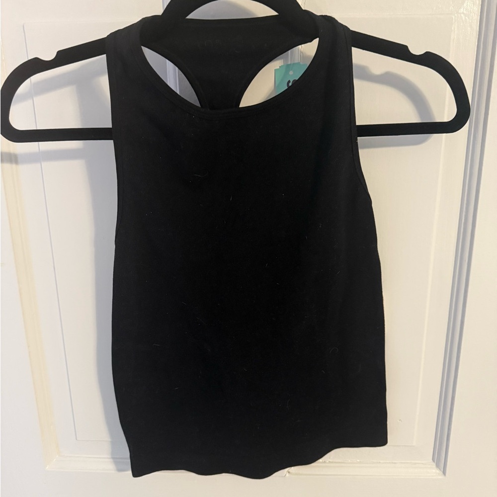 Black Cropped Sleeveless Free People Women's Top